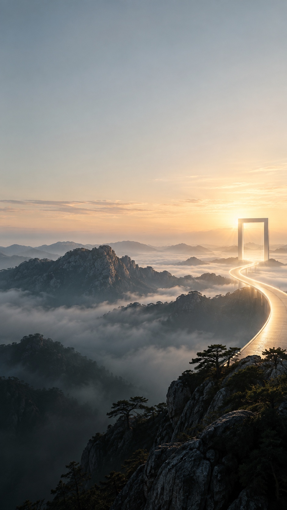 泰山云海与通往数智之门的光路